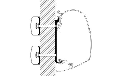 Thule Universal Markisenadapter für Omnistor 4900 / 5200 / 8000 5 m - Markisenadapter