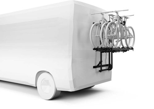 Thule VeloTrack Frame Heck Fahrradträger für Ducato / Jumper / Boxer / Movano / Proace Max passend für 2 Fahrräder, E-Bike geeignet - Heck-Fahrradträger