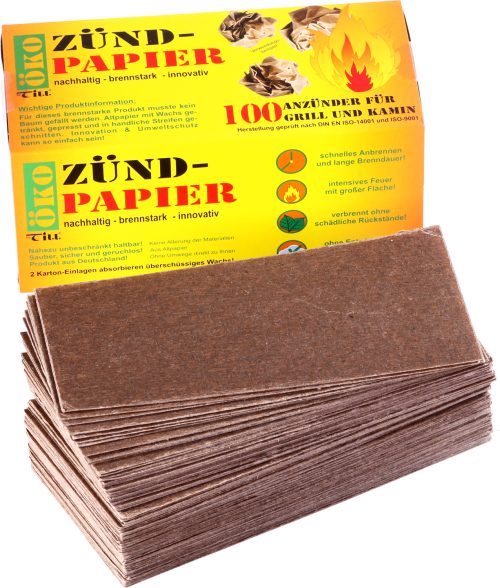 Till Öko Zündpapier / Grillanzünder 100 Stück - Grillanzünder und -Kohle