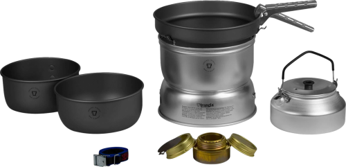 Trangia Trangiakök 25-8 UL / HA Campingkochset 4- teilig mit Spiritusbrenner Set 3 - Spirituskocher
