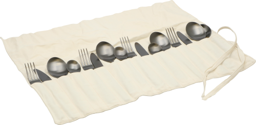 Travellife Altea Besteckset Edelstahl 16 tlg. schwarz - Campingbesteck