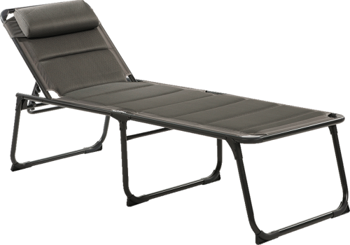 Travellife Barletta Liege Klappbar mit dem abnehmbaren Kopfkissen Dark Grey - Liegen