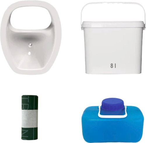 Trelino DIY Set M für kompakte Komposttoiletten oval weiß - Trenntoiletten