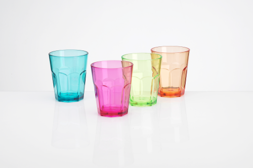 Trinkgläser Soda 340 ml 4er Set bunt - Gläser von Flamefield
