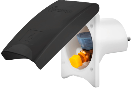 Truma Gassicherungssteckdose / Gas-Außensteckdose mit Deckel schwarz - Gassteckdosen