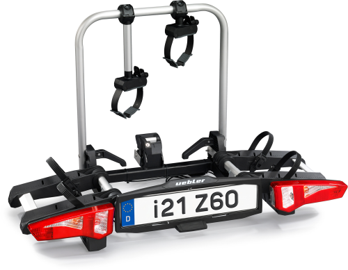 Uebler Kupplungsträger i21 Z60 für 2 Fahrräder 60 Grad abklappbar, E-Bike geeignet - Fahrradträger für Anhängerkupplungen