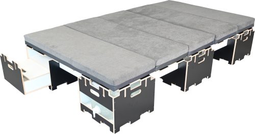 VOJO Boxen-Set Base - Black M - Ausbauboxen & Campingboxen von Vojobox