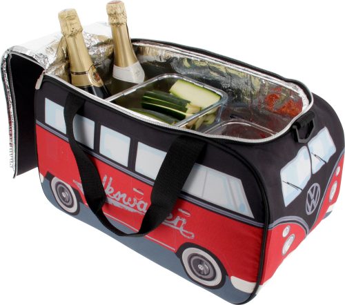 VW Collection Kühltasche 25 Liter in T1 Bulli Format Rot / Schwarz - Passive Kühlboxen