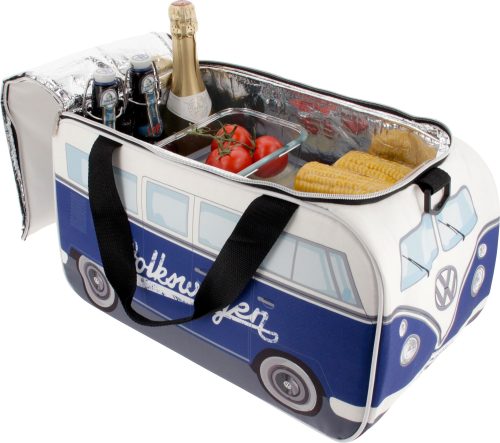 VW Collection Kühltasche 25 Liter in T1 Bulli Format Weiß / Blau - Passive Kühlboxen