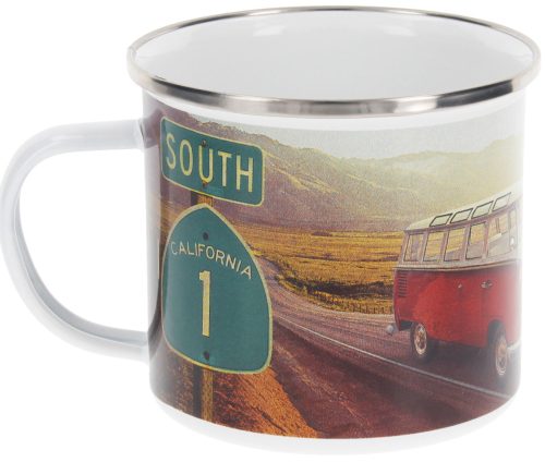 VW Collection T1 Bulli Emaille Tasse 500 ml Highway 1 - Becher & Tassen
