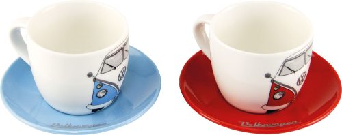 VW Collection T1 Bulli Espresso Tassen Set 2 Stück 100 ml - Becher & Tassen