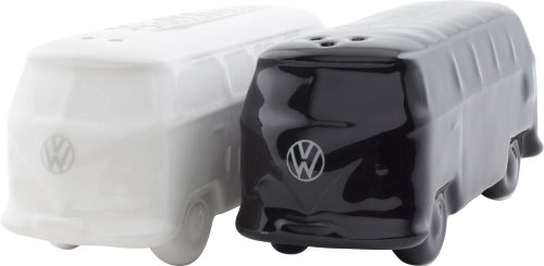 VW Collection T1 Bus Salz & Pfefferstreuer Schwarz / Weiß - Gewürzstreuer & Flüssigkeitsspender