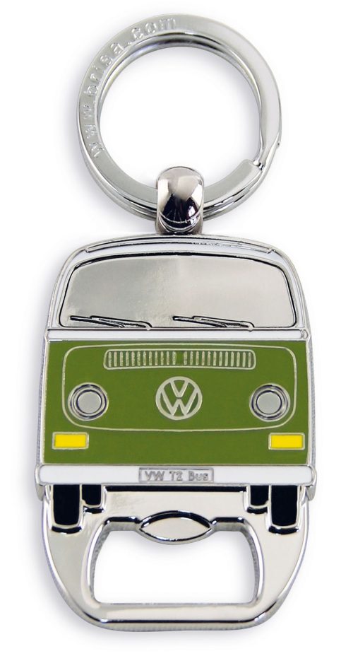 VW Collection T2 Bulli Schlüsselanhänger mit Flaschenöffner grün - Ordnungssysteme