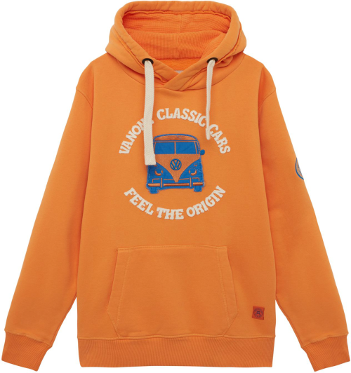 Van One Bulli Freundschaft Unisex Hoodie orange L - Damenshirts, -blusen & -pullover von Van One Classic Cars