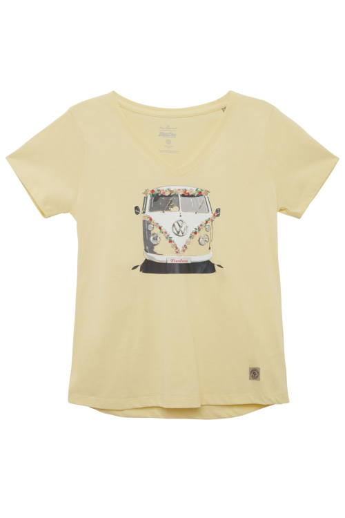 Van One Flower Girl Damenshirt gelb XXL - Damenshirts, -blusen & -pullover von Van One Classic Cars