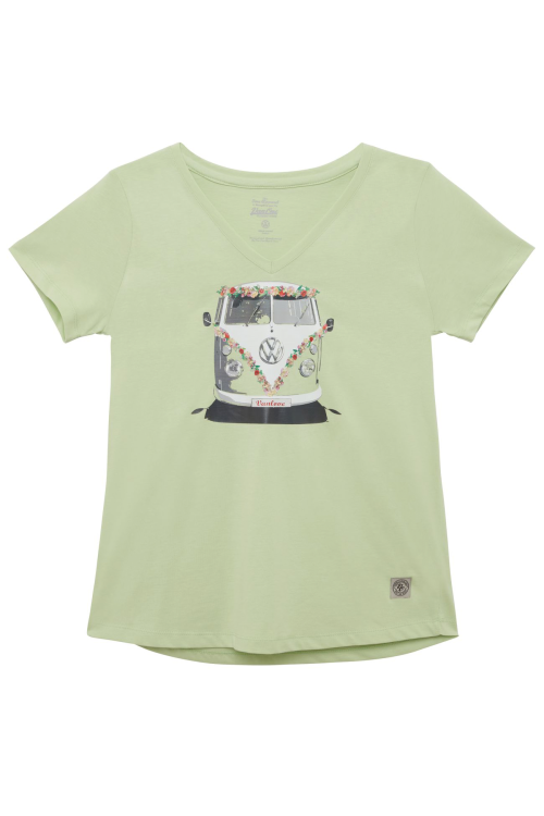 Van One Flower Girl Damenshirt grün M - Damenshirts, -blusen & -pullover von Van One Classic Cars