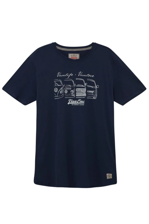 Van One We are Family Herrenshirt dunkelblau XXL - Herrenshirts, -hemden & -pullover von Van One Classic Cars