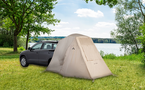 Vaude Drive Trunk Vorzelt zum Einhängen an die Kofferraumklappe 275 x 190 cm beige - Reisemobil- & Busvorzelte