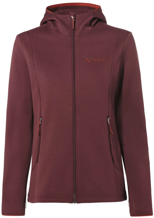 Vaude Idris Hoodie Damen Fleecejacke dunkelrot 46 - Damenjacken