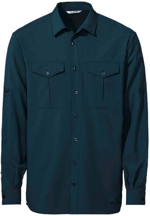 Vaude Rosemoor II Herrenlangarmhemd dunkelblau XXL - Herrenshirts, -hemden & -pullover