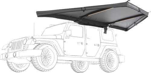 Vickywood Leaf 180° Heckmarkise Kompakte Auto-Markise 150 cm mit LED-Beleuchtung - Sonnensegel & Vordächer