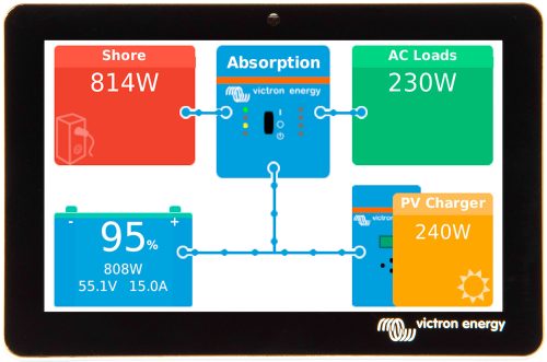 Victron GX Touch 50 Anzeigebildschirm für Batterie-Monitorsystem Cerbo GX - Batteriecomputer & Anzeigepanele von Victron Energy