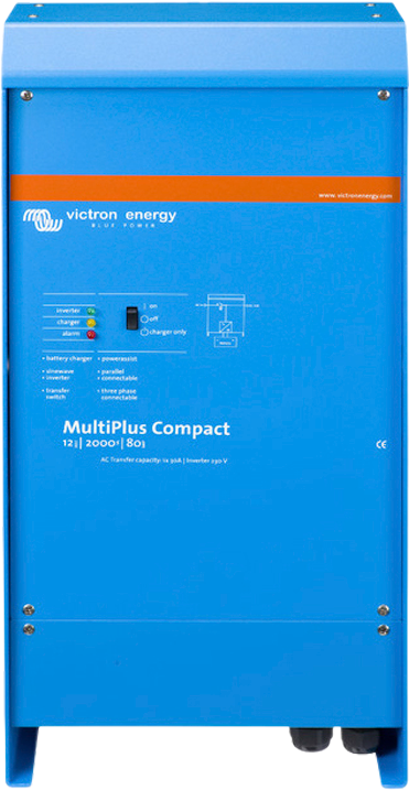 Victron Multiplus Compact Wechselrichter / Ladegerät 12 V 2000 W 80 A - Wechselrichter & Spannungswandler von Victron Energy