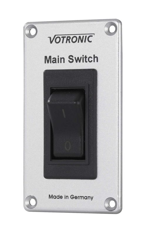 Votronic Hauptschalter-Panel 20 A S mit Sicherungs-Automat für die Bordelektrik - Schalter, Taster & Rahmen