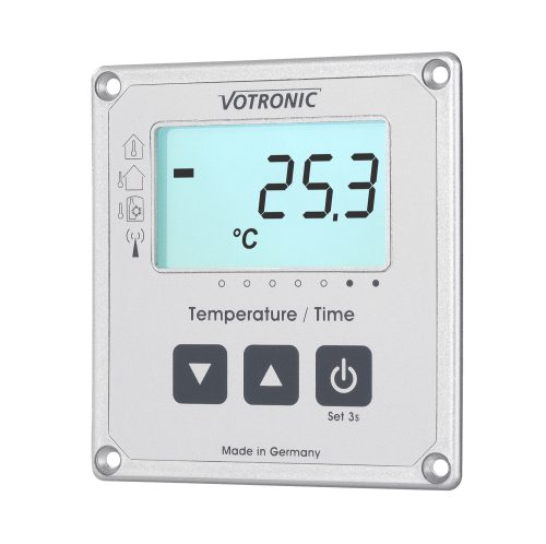 Votronic LCD-Thermometer / Uhr S mit Extern-Sensor  - Bootszubehör