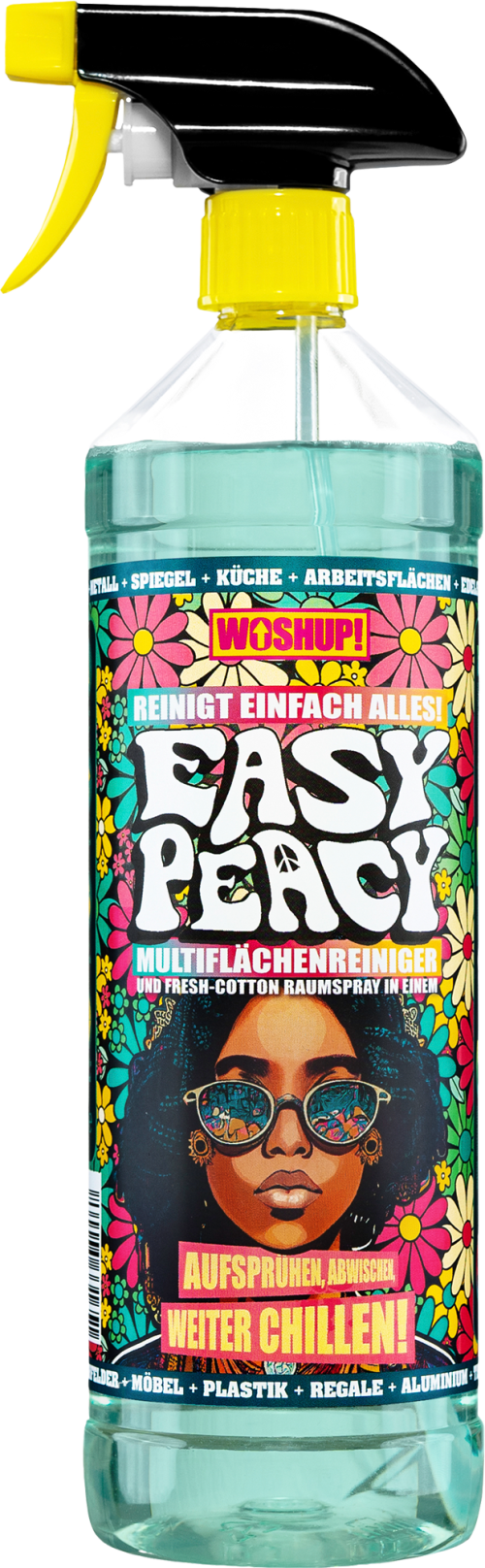 WOSHUP! Easy Peacy Oberflächenreiniger 1 Liter - Innenbereich & Scheiben
