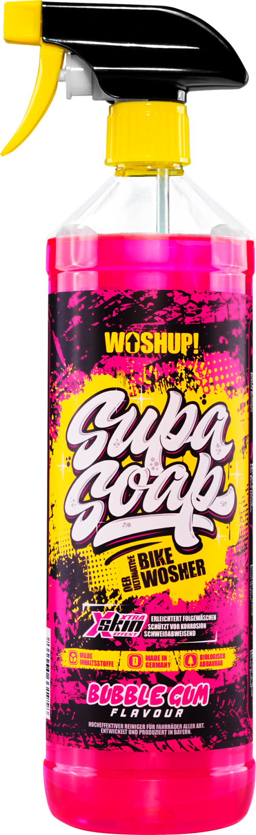 WOSHUP! Supa Soap Bubble Gum Fahrradreiniger 1 Liter - Außenbereich & Lack