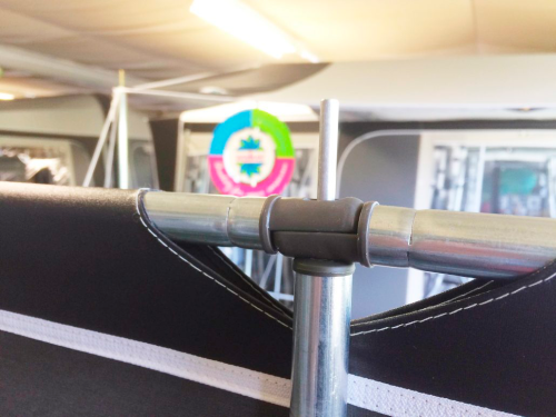 Walker Dreiteiliger Windschutz mit Alu Stangen WS-5 - Sichtschutz & Sonnenschirme