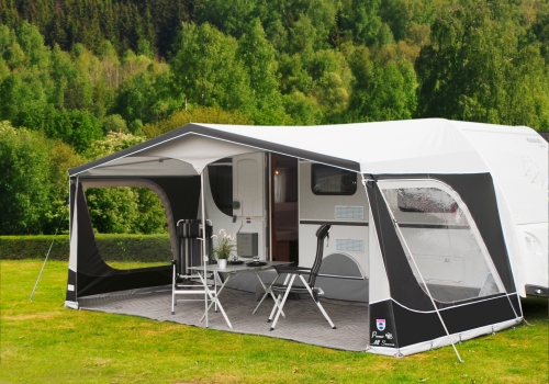 Walker Pioneer 240 All Season Vorzelt mit Stahlgestänge Größe 810 Umlaufmaß 796 - 825 cm - Wohnwagenvorzelte