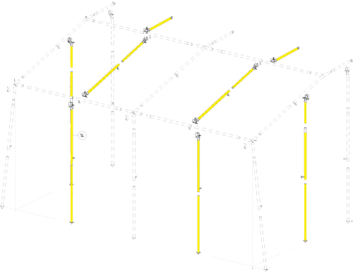 Walker Safety Set Zusätzliches Stahlgestänge für Vorzelt Maxi 380 - Zelt-Gestänge & Zubehör