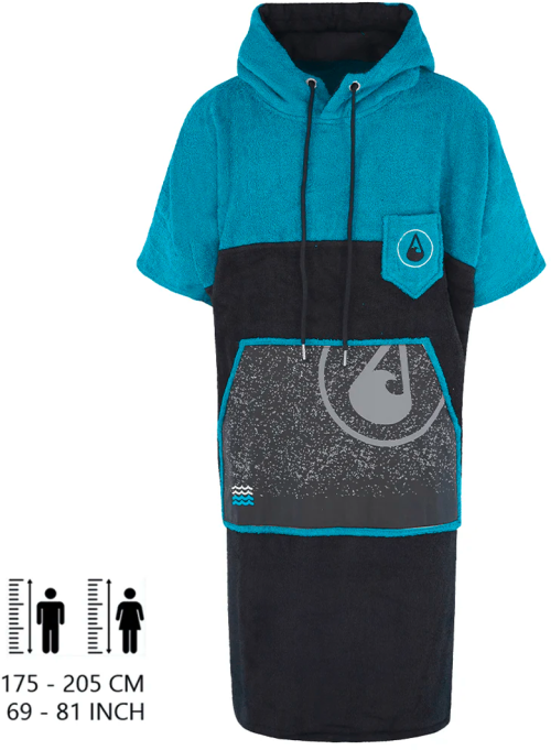 Wave Hawaii Bamboo Uno Unisex Poncho schwarz XL - Herrenshirts, -hemden & -pullover