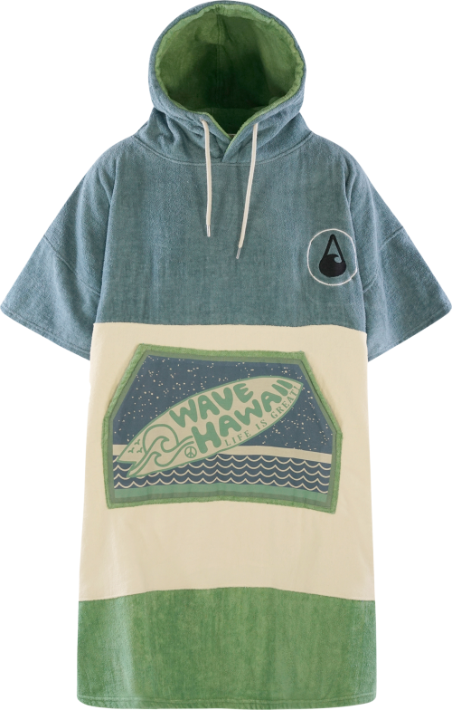 Wave Hawaii Cotton Velours Curitiba Unisex Poncho  hellblau L - Damenshirts, -blusen & -pullover