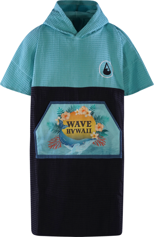 Wave Hawaii Pahoa Travel Poncho S-M hellblau S-M - Damenshirts, -blusen & -pullover