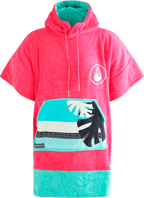 Wave Hawaii Pink Wave Kinder Poncho XS XS - Kinder T-Shirts & -hemden