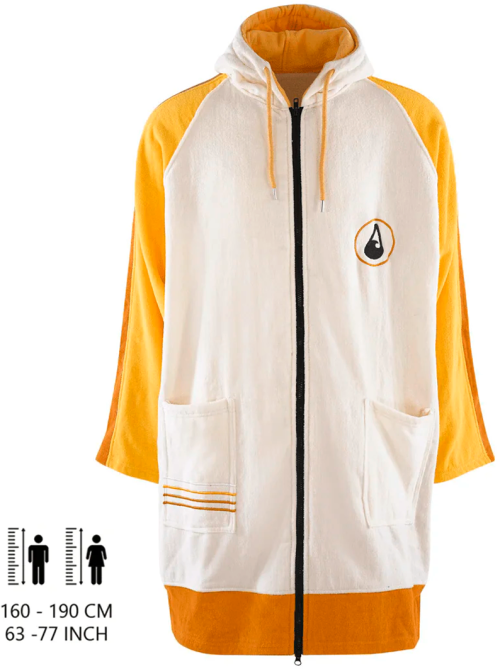 Wave Hawaii Sannt Longsleeve Zip Poncho M beige M - Damenjacken