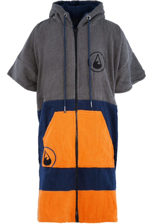 Wave Hawaii Shany Zip Poncho L  dunkelblau L - Damenshirts, -blusen & -pullover