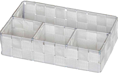 Wenko Adria Aufbewahrungskorb klein 4 Fächern weiß - Aufbewahrungs- & Transportbehälter