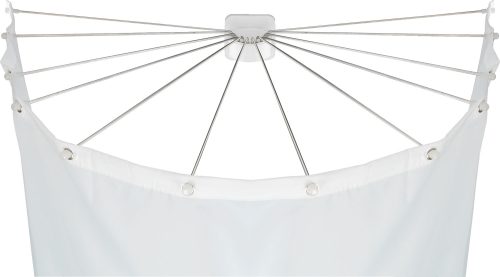 Wenko Edelstahl Duschvorhanghalter mit 12 Armen (ohne Duschvorhang) - Badzubehör