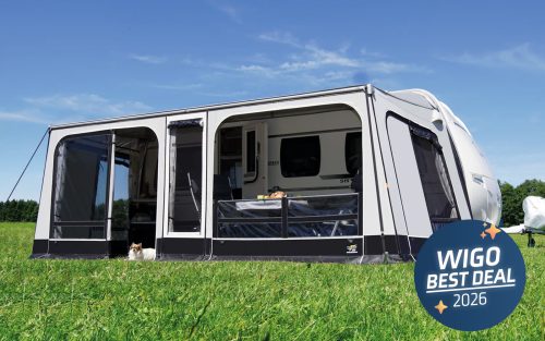 Wigo Best Deal 2026 Rolli Plus Ambiente Markisenzelt inklusive Sunroof und Rock N Rolli Paket Tiefe 250 cm Größe 11 - Markisenvorzelte & Wände
