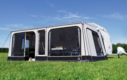 Wigo Rolli Plus Ambiente 300/CaraOne 390 Volleingezogenes Markisenzelt - Markisenvorzelte & Wände