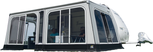 Wigo Rolli Plus Panoramic 300/10b Volleingezogenes Markisenzelt Umlaufmaß 1000-1034 cm - Markisenvorzelte & Wände