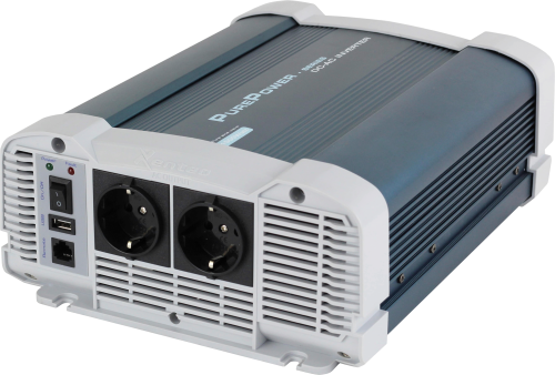 Xenteq PurePower Wechselrichter 12 V DC - 230 V AC 1500 Watt reine Sinuswelle mit App-Funktion - Wechselrichter & Spannungswandler