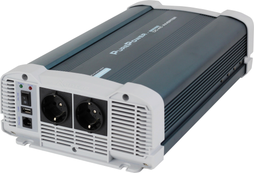 Xenteq PurePower Wechselrichter 12 V DC - 230 V AC 2000 Watt reine Sinuswelle mit App-Funktion - Wechselrichter & Spannungswandler
