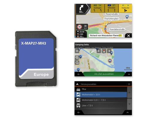 Xzent X-MAP27-MH3 Navipaket für Infotainmentsystem X-427 und X-F270 - Navigationsgeräte