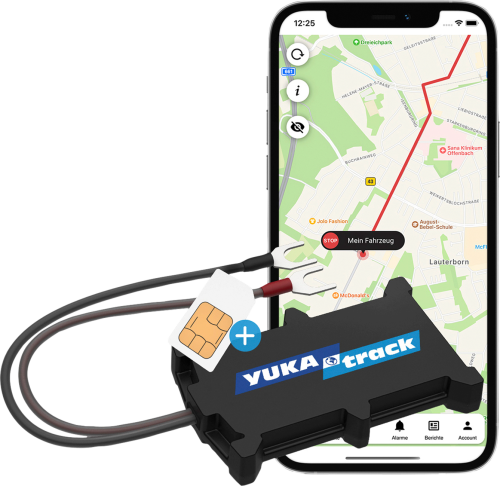 YUKAtrack easyWire 4G GPS Ortung Europaweit mit SIM-Karte Datenflat - Überwachungssysteme & Alarmanlagen