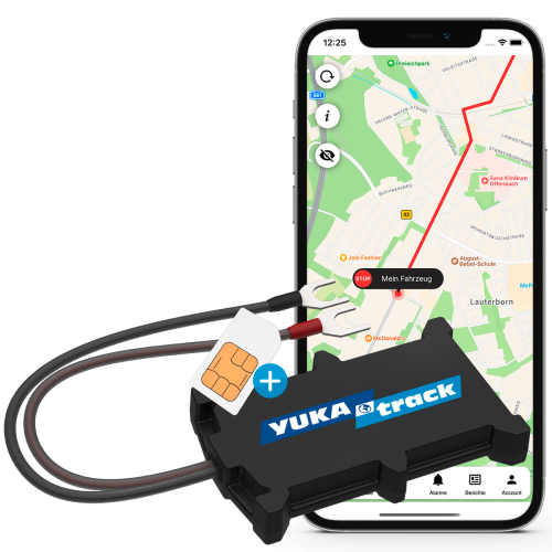 YUKAtrack easyWire GPS Ortung Europaweit mit SIM-Karte Datenflat - Überwachungssysteme & Alarmanlagen
